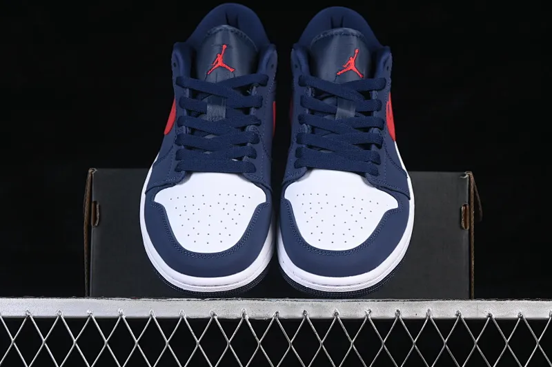 All categories Air Jordan Jordan series basketball shoes Air Jordan 1 Low G version pure original Air Jordan 1 Low AJ1 Joe 1 Patriot blue and red low-top cultural and leisure sports sneakers CZ8454-400